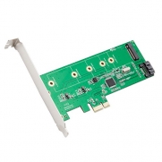 IO Crest M.2 NGFF to SATA 6G Port PCI-e x1 Controller Card with Standard and Low Profile Brackets SI-PEX50069