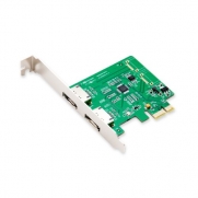 IO Crest 2 Port eSATA III PCI-e x1 Controller Card with Marvell 9170 Chipset and Raid Support SI-PEX40076 Green