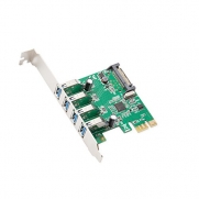 IO Crest 4 Port USB 3.0 and PCI-Express Card 2.0 x 1 Renesas Chipset SD-PEX20159